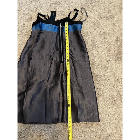 BCBG MAXAZRIA Color block Metallic Pleated Sleeveless Dress Pockets Size 6 NWT - Picture 12 of 12